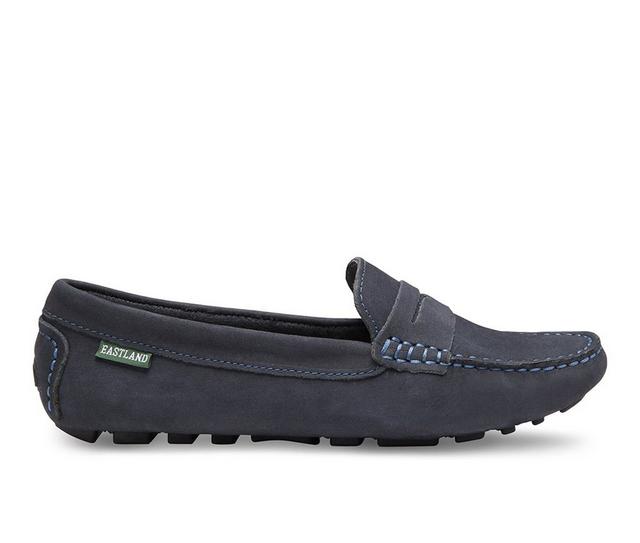 Women's Eastland Patricia Penny Loafers in Navy Nubuck color