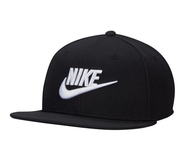 Nike Adult Unisex NSW Futura Pro Flat Bill Cap in Black/White S/M color