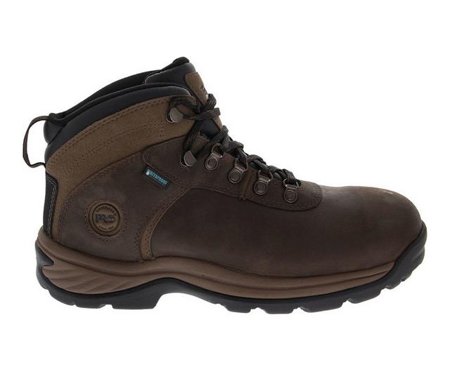 Men's Timberland Pro Flume A1Q8V Steel Toe Waterproof Work Boots in Brown color