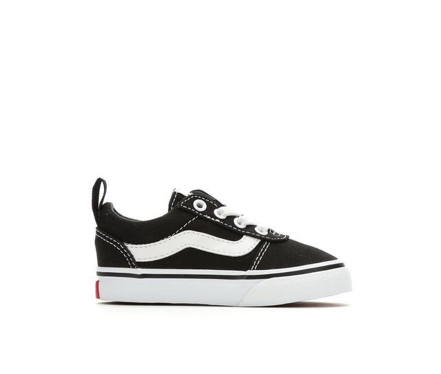 Boys' Vans Infant & Toddler Ward Slip-On Skate Shoes in black/white color