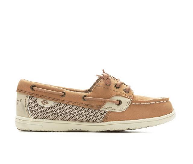 Kids' Sperry Little Kid & Big Kid Shoresider 3 Eye Boat Shoes in Linen/Oat color