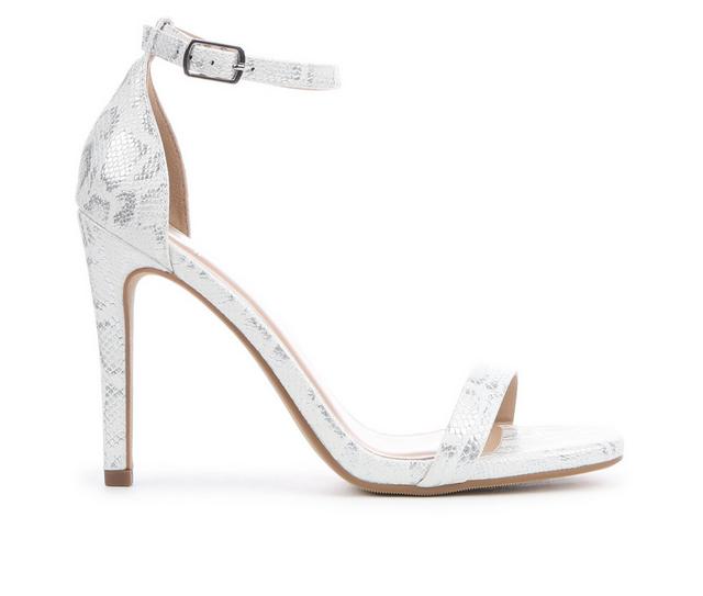 Women's Delicious Jaiden-S Stiletto Heels in White Snake color