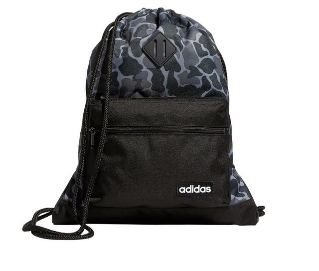 Adidas Classic 3S Sackpack Drawstring Bag in Camo/Grey/Black color