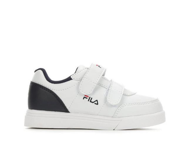 Boys' Fila Infant & Toddler G1000 Strap Sneakers in White/Navy/Red color