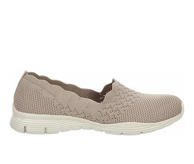 Women's Skechers Seager Stat 49481 Slip-Ons in Taupe color