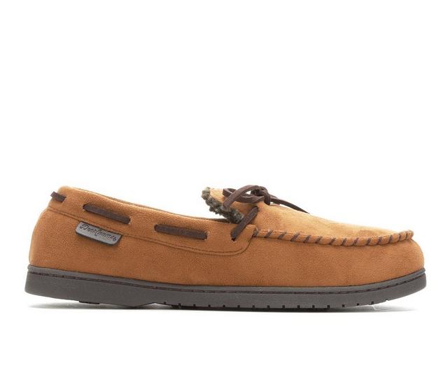 Dearfoams Toby Microsuede Moccasins in Chestnut color