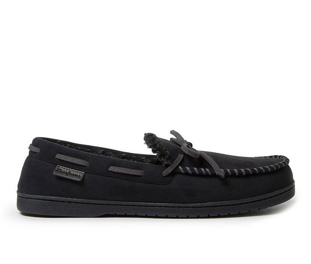 Dearfoams Toby Microsuede Moccasins in Black color