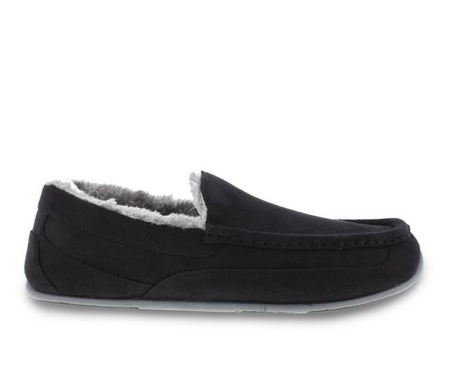 Deer Stags Spun Moccasin Slippers in Black color