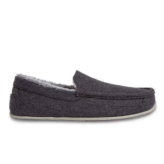 Deer Stags Spun Moccasin Slippers in Dk Grey/Wool color