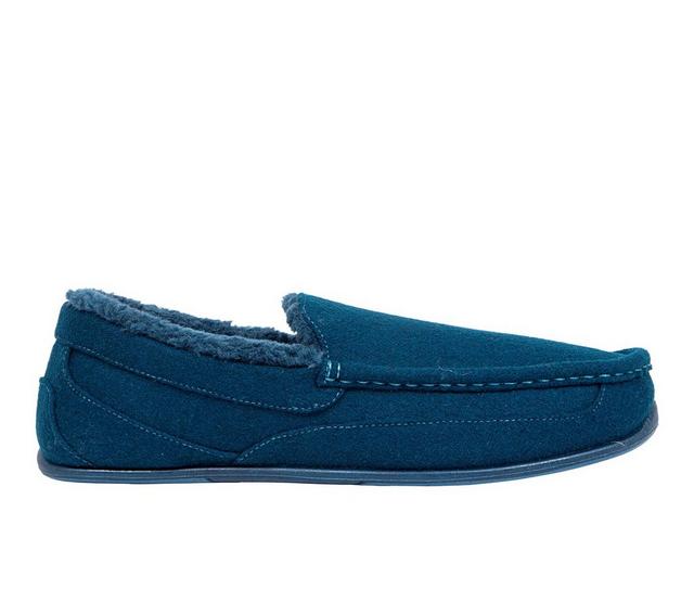 Deer Stags Spun Moccasin Slippers in Royal Blue color