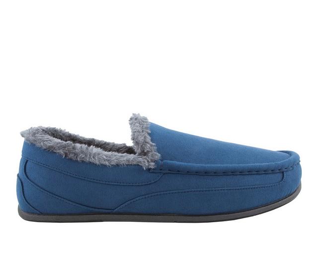 Deer Stags Spun Moccasin Slippers in Navy color