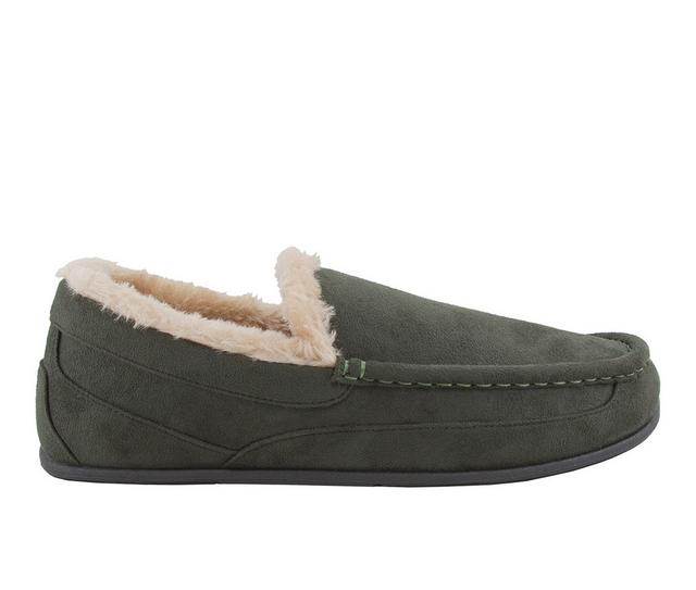 Deer Stags Spun Moccasin Slippers in Olive color