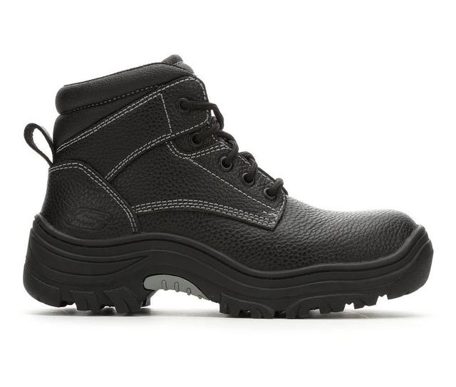 Women's Skechers Work Workshire Krabok 77241 Steel Toe Work Boots in Black color