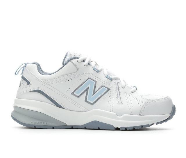 Women's New Balance WX608V5 Training Shoes in White/Lt Blue color