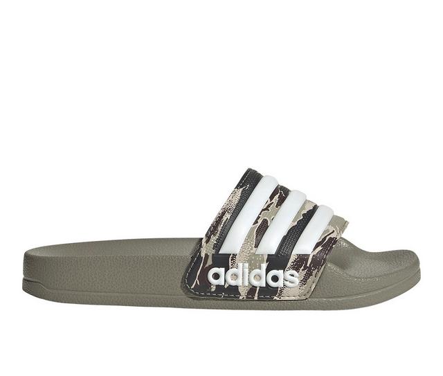 Kids' Adidas Little Kid & Big Kid Adilette Shower Sport Slides in Silver Pebble color