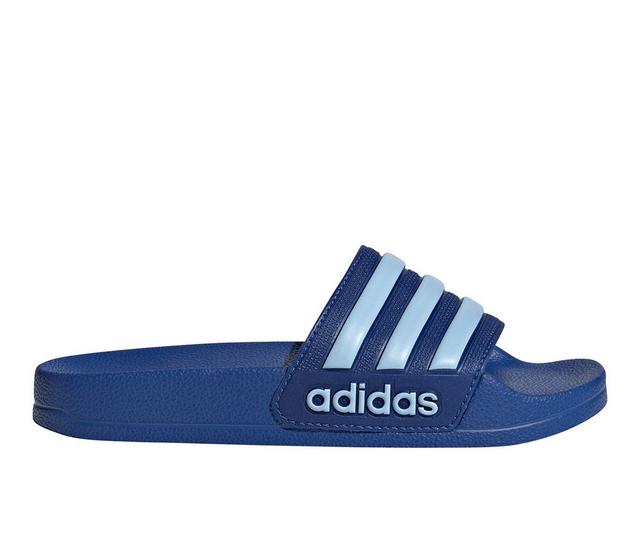Kids' Adidas Little Kid & Big Kid Adilette Shower Sport Slides in Royal/Blue/Blue color