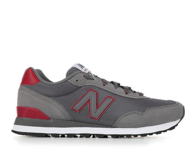 Men's New Balance ML515 Sustainable Sneakers in Grey/Red/White color