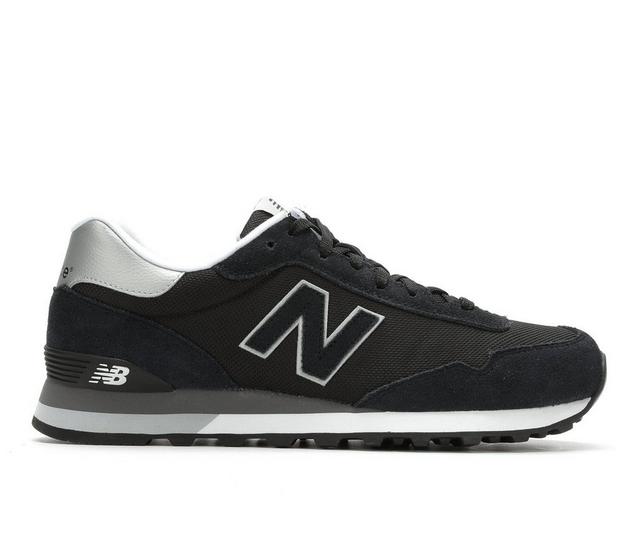 Men's New Balance 515 Sustainable Sneakers in Black/White color