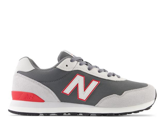 Men's New Balance 515 Sustainable Sneakers in GREY / RED color