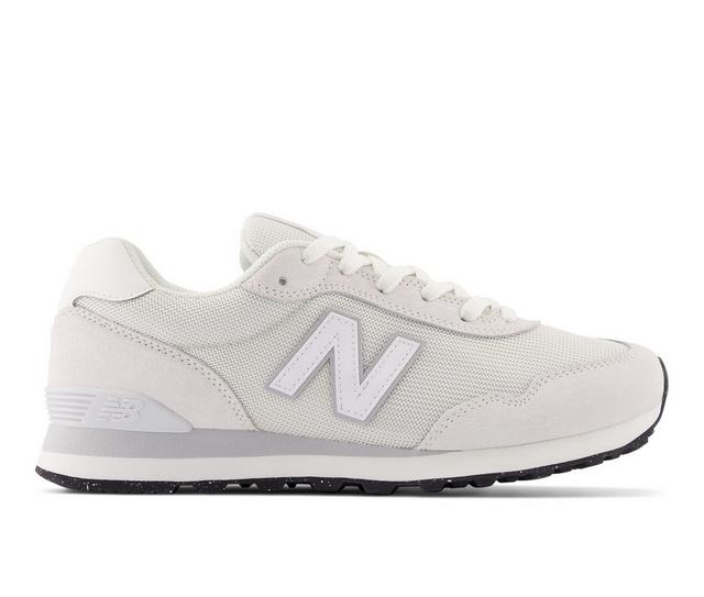 Men's New Balance 515 Sustainable Sneakers in White/White color