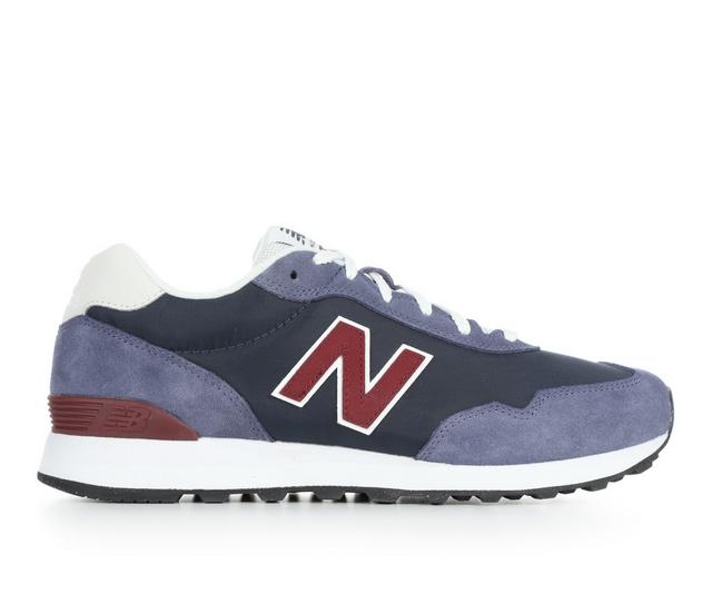 Men's New Balance 515 Sustainable Sneakers in Navy/Burg color