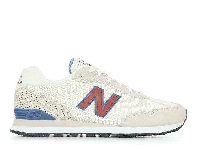 Men's New Balance 515 Sustainable Sneakers in Salt/Red color