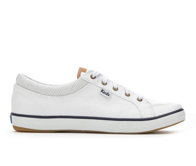 Women's Keds Center Chambray Walking Shoes in White color