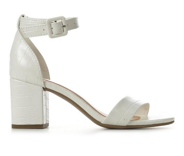 Women's Y-Not Cake Heeled Sandals in White color