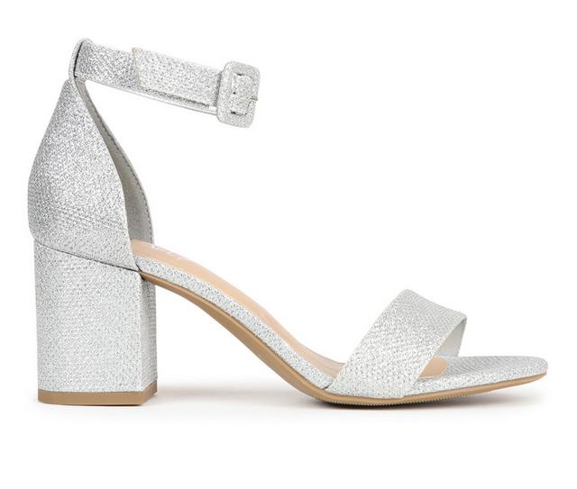 Women's Y-Not Cake Heeled Sandals in Silver color