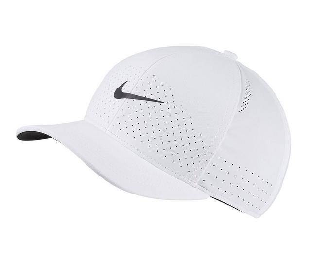 Nike Arobill Fitted Cap in White/Black S/M color