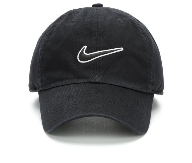 Nike Essential Swoosh Cap in Blk/Blk/White color