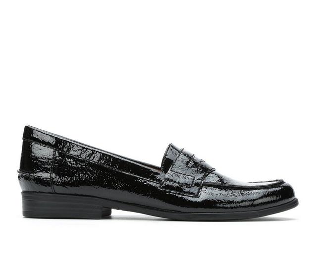Women's LifeStride Madison Penny Loafers in Black Patent color
