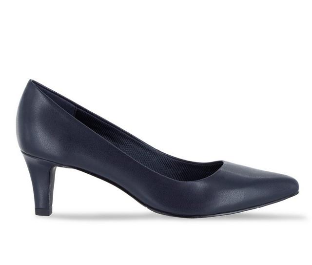 Women's Easy Street Pointe Pumps in Navy color