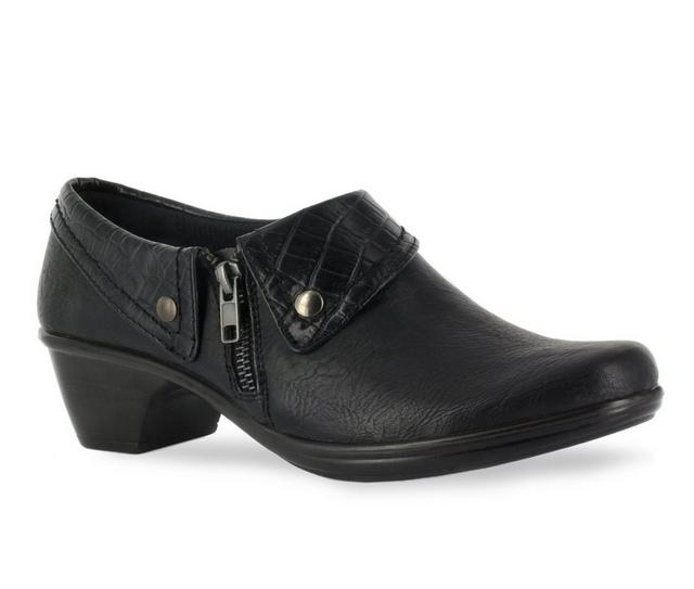 Women's Easy Street Darcy Booties in Black/Blk Croco color