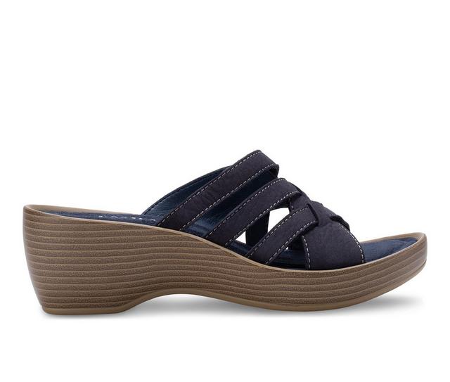 Women's Eastland Poppy Sandals in Navy color