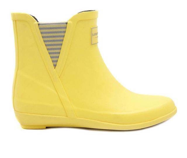 Women's London Fog Piccadilly Chelsea Rain Boots in Yellow color