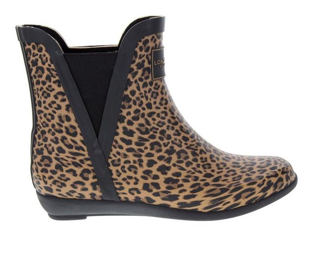 Women's London Fog Piccadilly Chelsea Rain Boots in New Leopard color