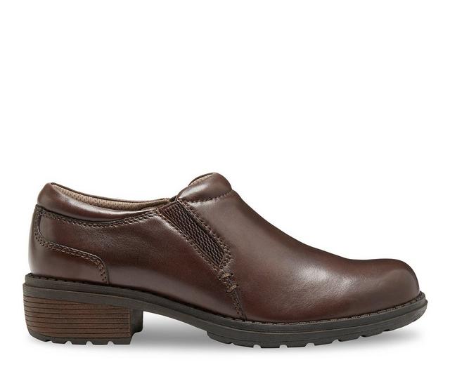 Women's Eastland Double Down Clogs in Brown color