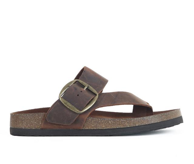 Women's White Mountain Harley Footbed Sandals in Brown color