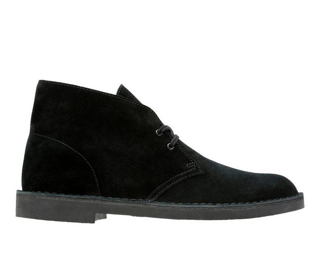 Men's Clarks Bushacre 2 Chukka Boots in Black Suede color