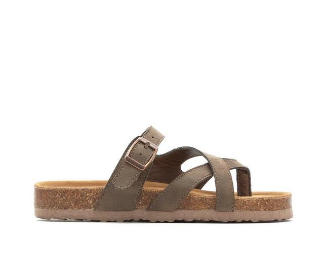 Girls' Madden Girl Little Kid & Big Kid JBartlet Strappy Footbed Sandals in Mocha color