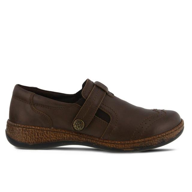 Women's SPRING STEP Smolqua Slip-On Shoes in Brown color