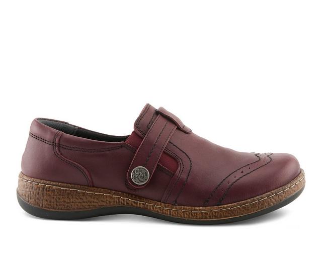Women's SPRING STEP Smolqua Slip-On Shoes in Bordeaux color