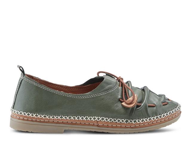 Women's SPRING STEP Berna Slip-On Shoes in Olive Green color