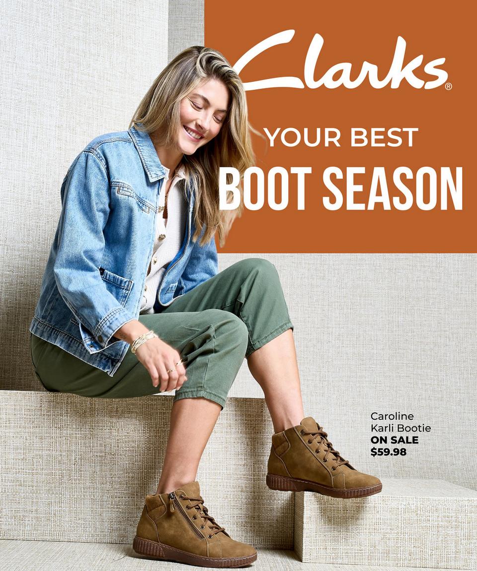 Shop Clarks - your best boot season featuring the Caroline Karli Boot on sale for $59.98 - Shop Now