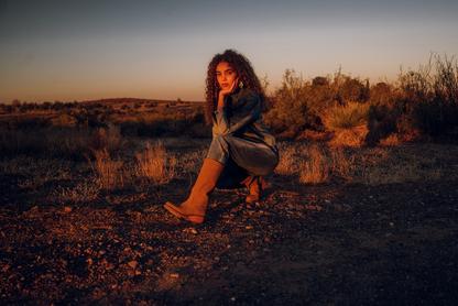 Woman in the desert wearing Frye & Co. Miranda Boots