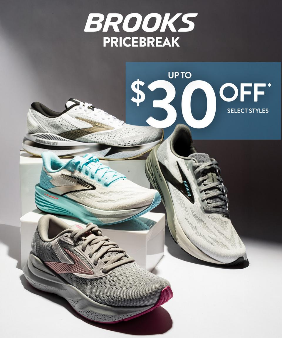 Save up to $30 off select Men's & Women's Brooks. 