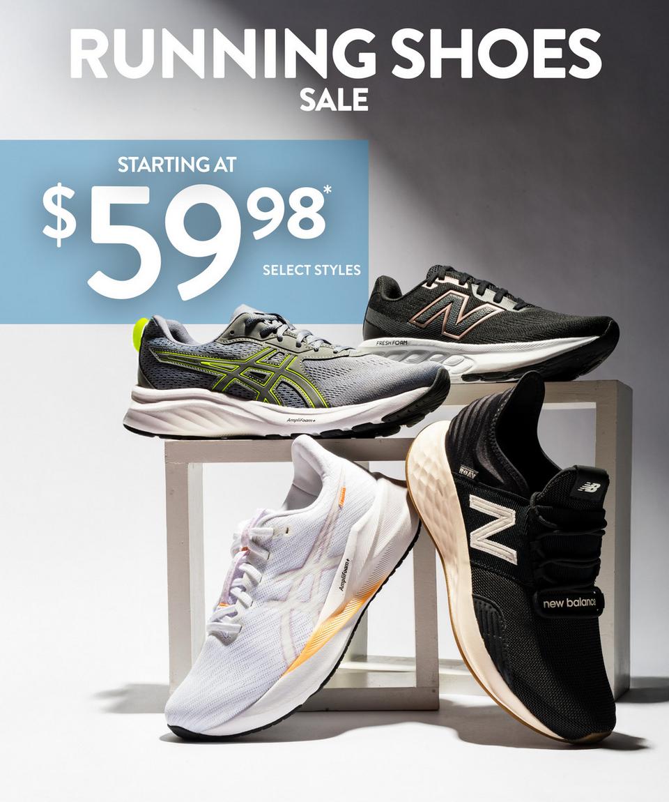 Start the year strong with select running shoes starting at $59.98.