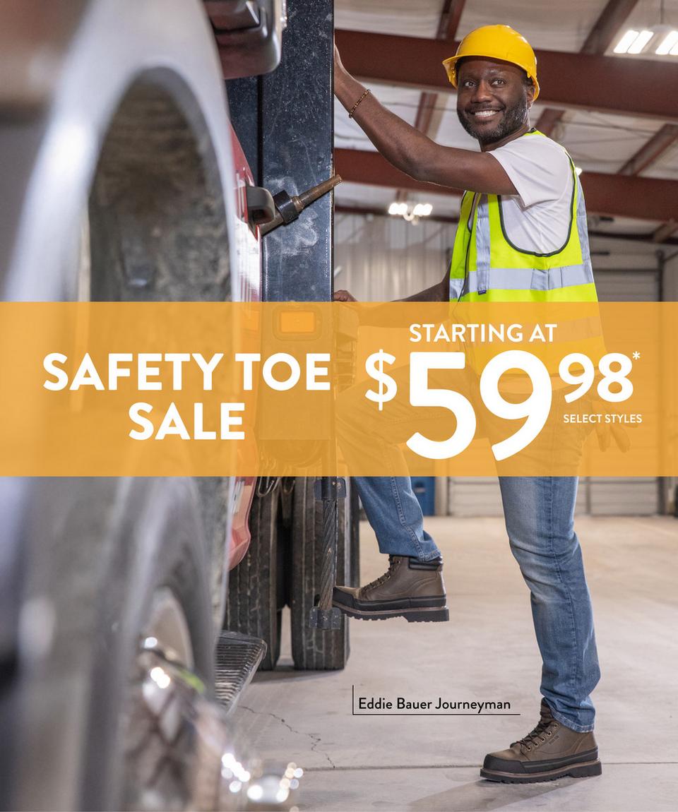 Protect your greatest assets with safety toe work wear starting at $59.98.
