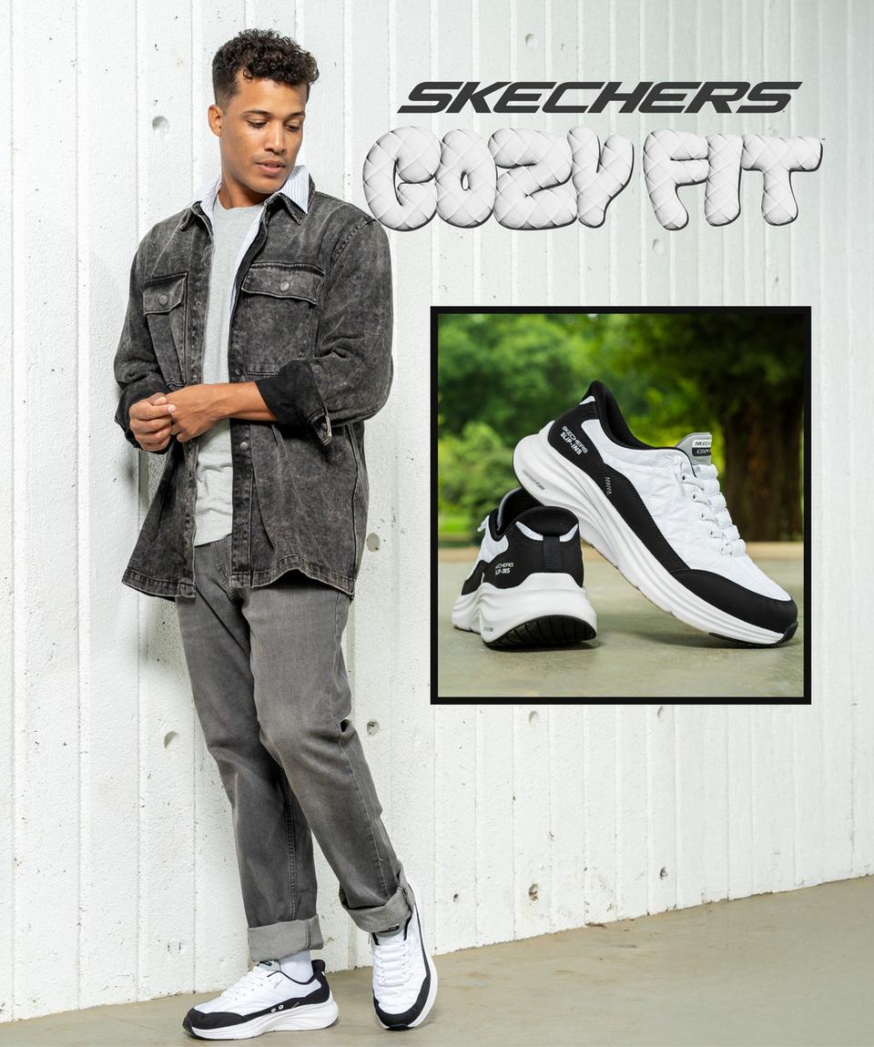 Enjoy comfort like never before with the Skechers Cozy Fit Slip-Ins.